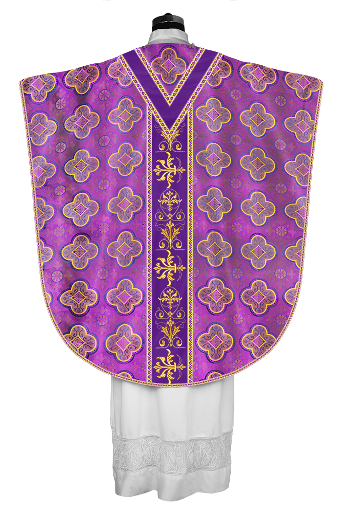 Borromean Chasuble Vestment With Spiritual Motifs and Trims
