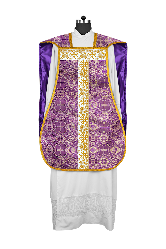 Vestimentas con espalda de violín con motivo y cruz Orphrey