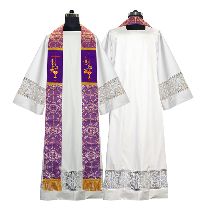 Emmer with IHS Embroidered Priest Stole