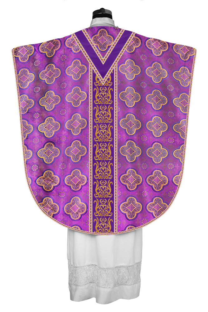 Borromean Chasuble Vestment Enhanced With  Motifs and Trims