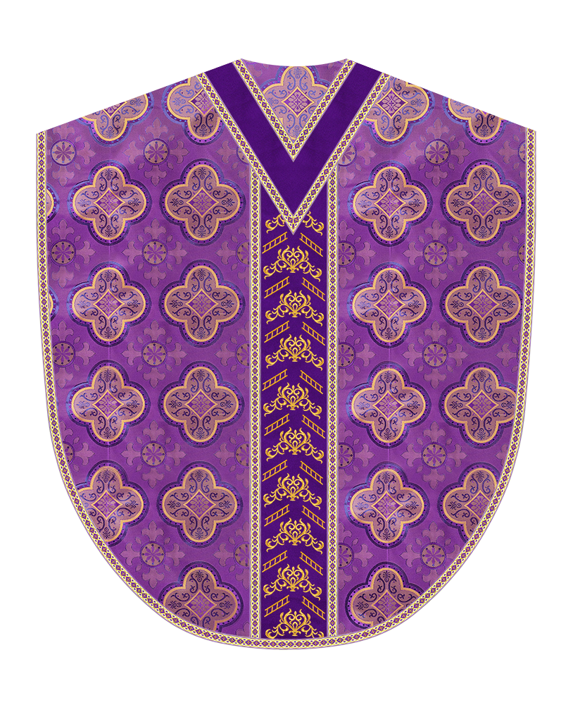 Borromean Chasuble Vestment Adorned With Colour Braids and Trims