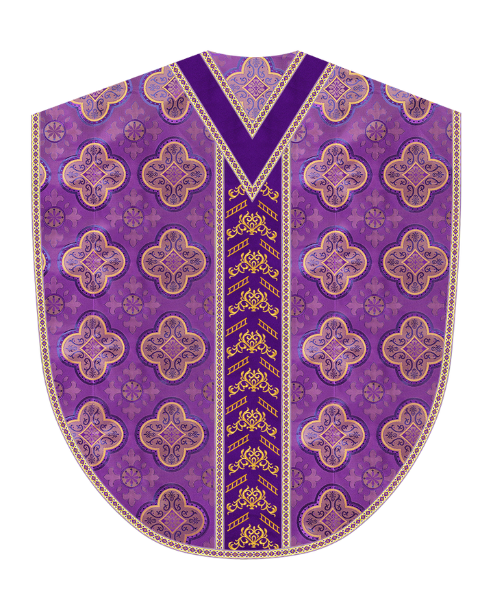 Borromean Chasuble Vestment Adorned With Colour Braids and Trims