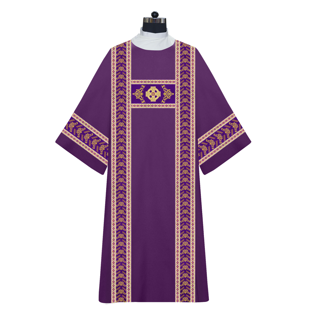 Liturgical Dalmatics With Ornate Braids and CEEC Logo