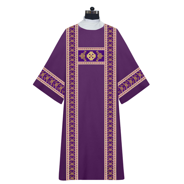 Liturgical Dalmatics With Ornate Braids and CEEC Logo