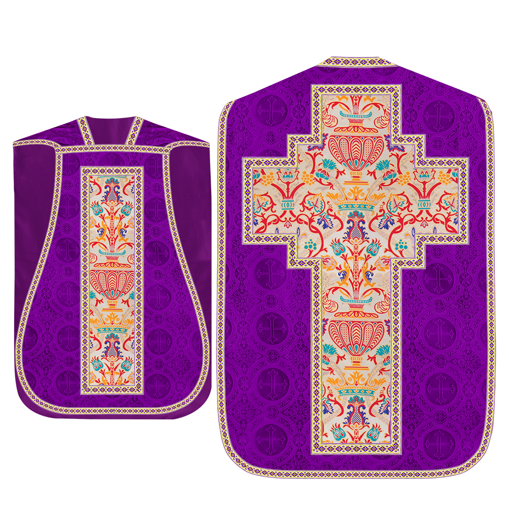 Coronation Tapestry Roman Chasuble with Braided Trims