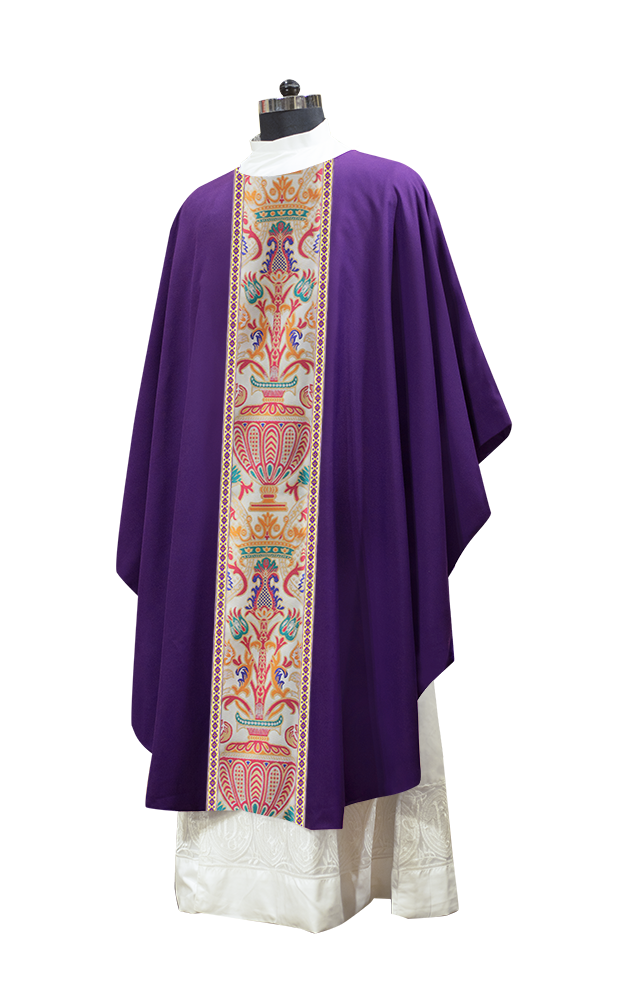 Coronation Tapestry Chasuble Braided with Trims