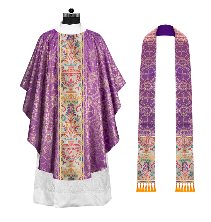 Coronation Tapestry Chasuble Braided with Trims