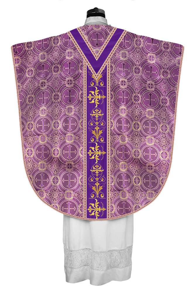 Borromean Chasuble Vestment With Spiritual Motifs and Trims