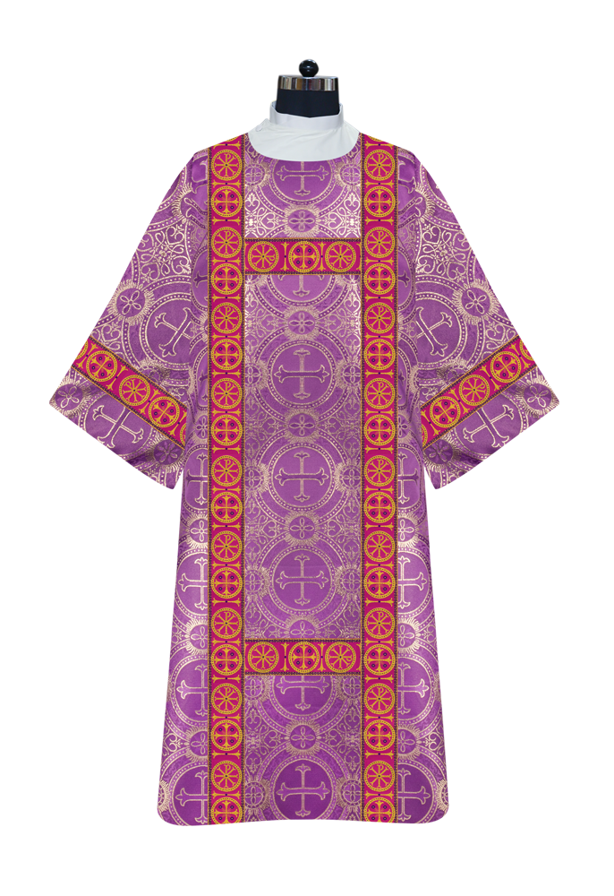 Liturgical Dalmatic Vestment with Ornate Orphrey