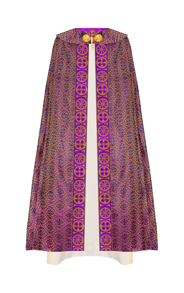Gothic Cope with Woven Braided Orphrey