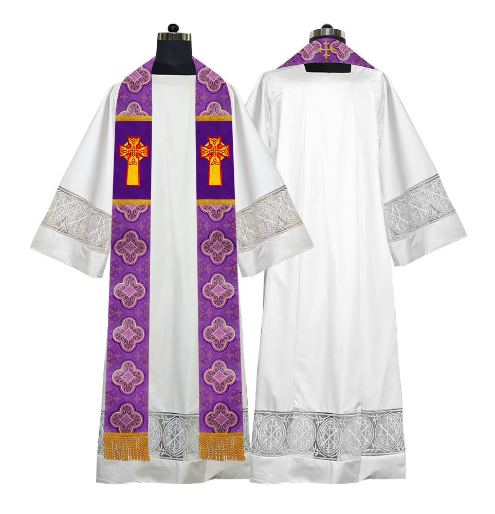 Clergy Stole with Celtic Cross Motif