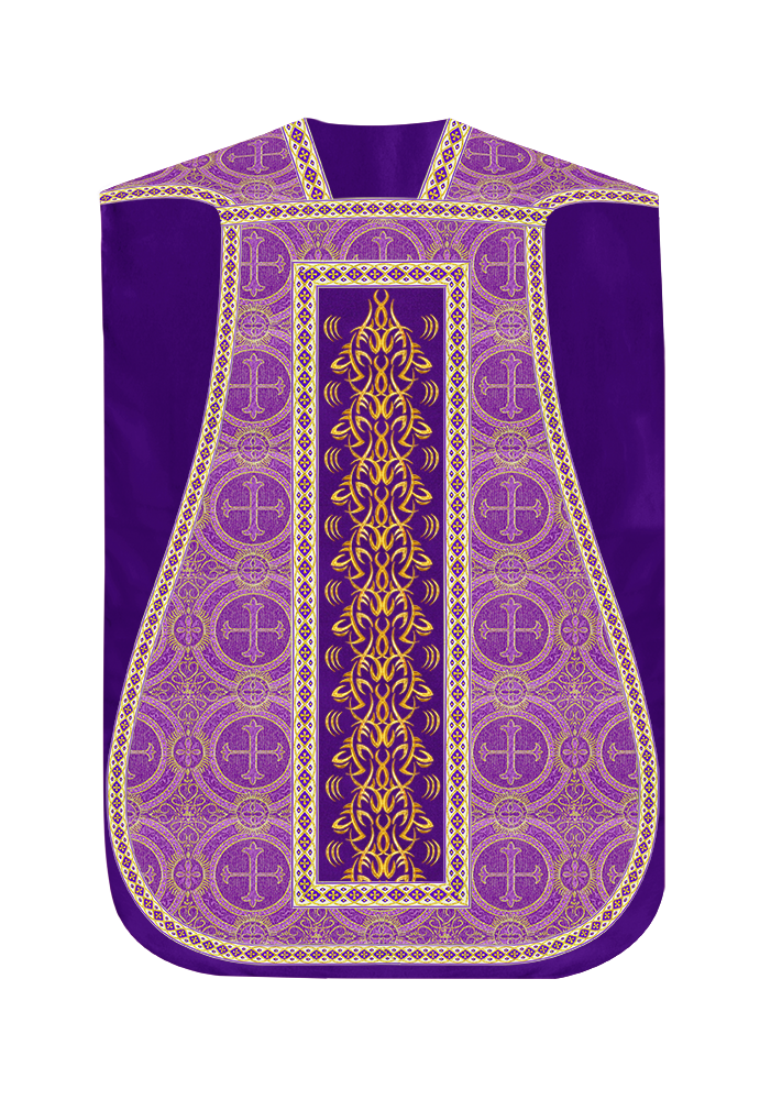 Roman Fiddleback Chasuble With Enhanced Embroidery  & trims