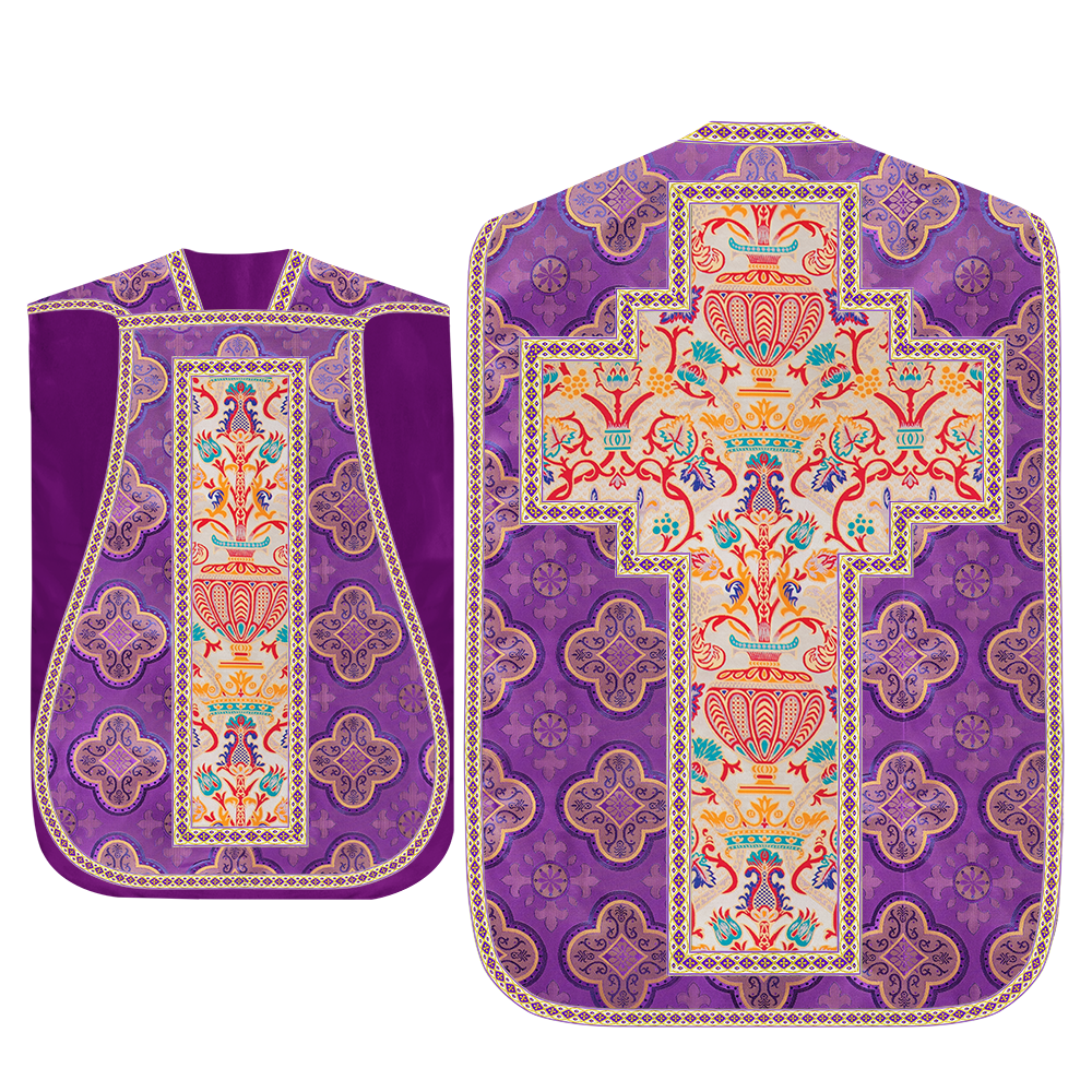 Coronation Tapestry Roman Chasuble with Braided Trims