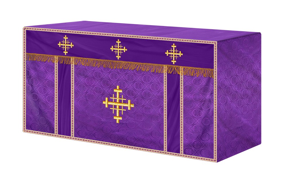 Liturgical Altar Cloth with Jerusalem Cross Motif