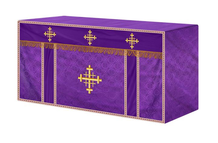 Liturgical Altar Cloth with Jerusalem Cross Motif