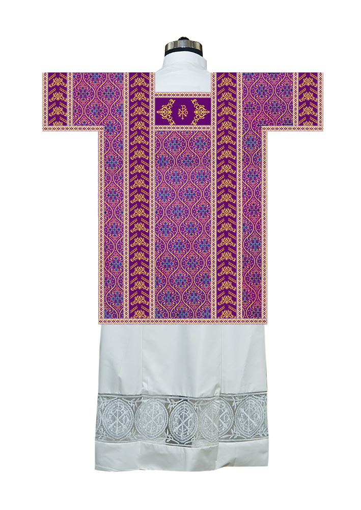 Tunicle Vestment with Braided Motif and Trims