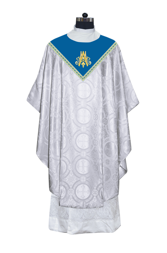 Marian Style Gothic Chasuble with trims