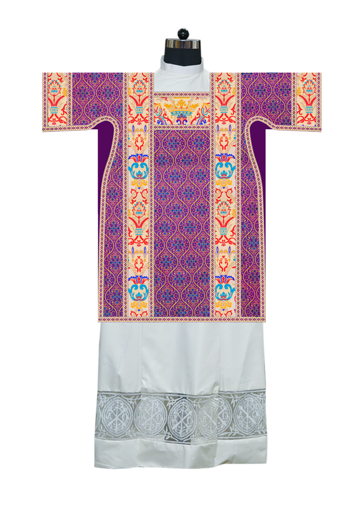 Coronation Tapestry Tunicle Vestment with Trim