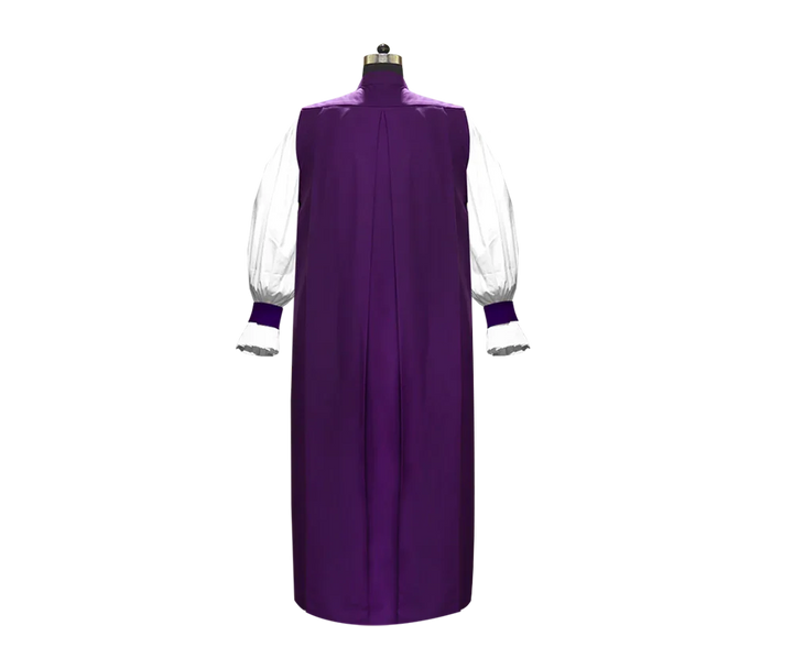 Purple and white church vestment cassock with high collar by PSG Vestments