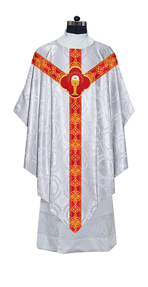 Pugin Chasuble with Braided Lace Orphrey