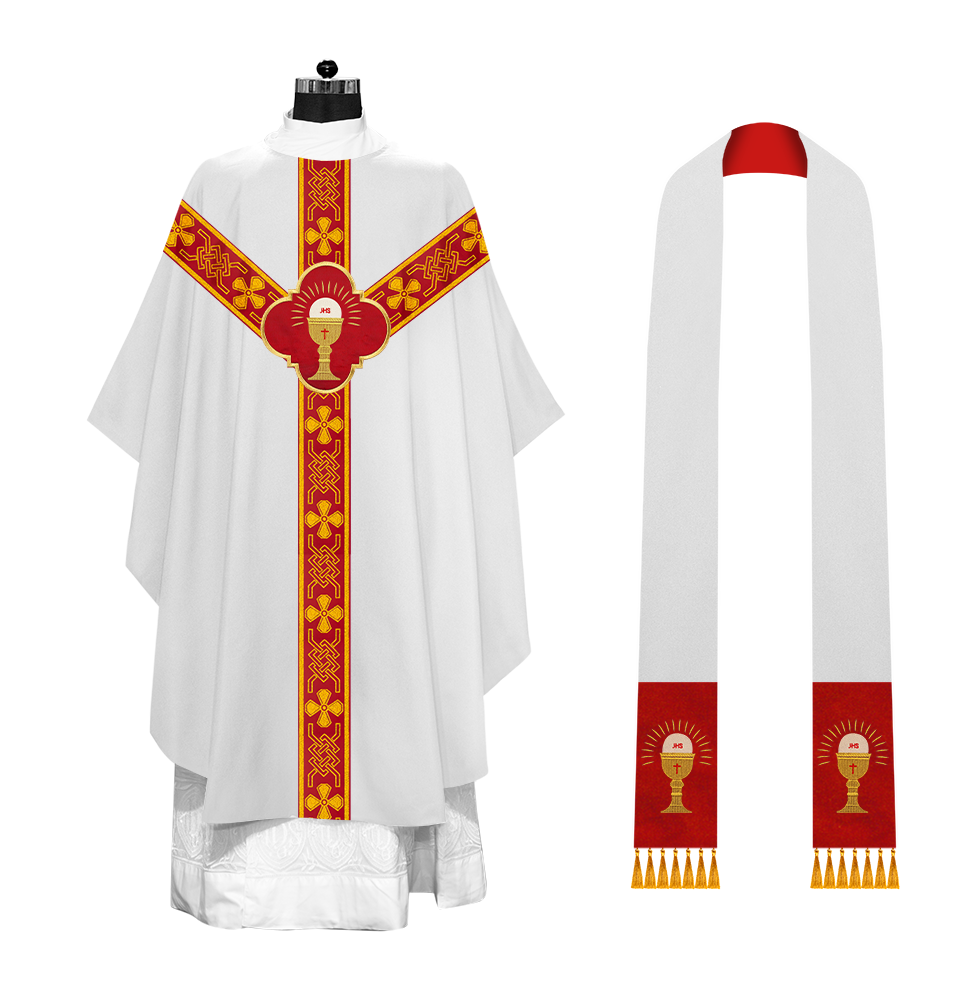 Gothic Chasuble with Motif and Trims