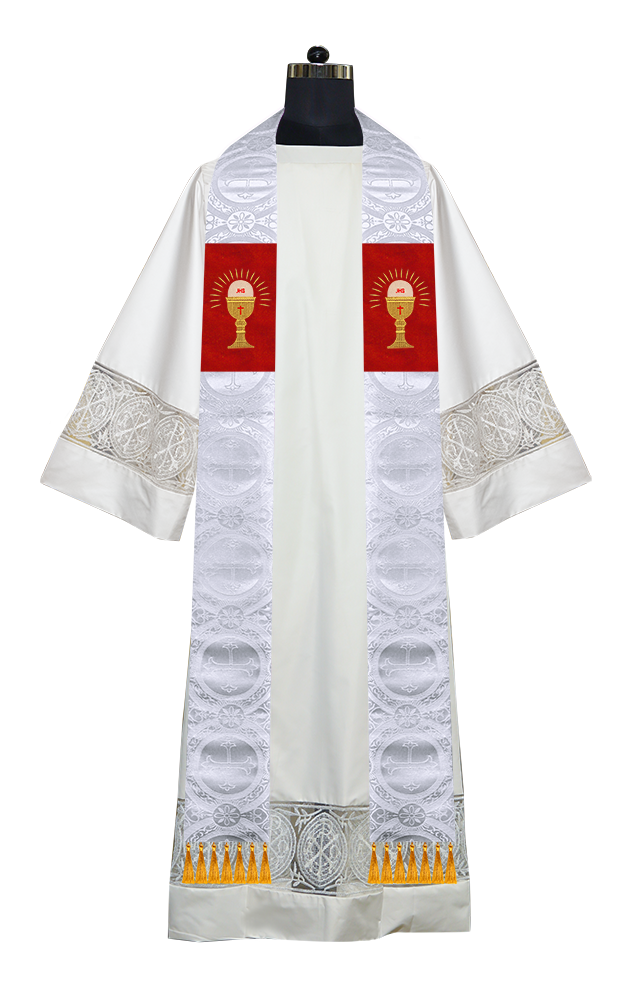 Embroidered Priest Stole with Motif