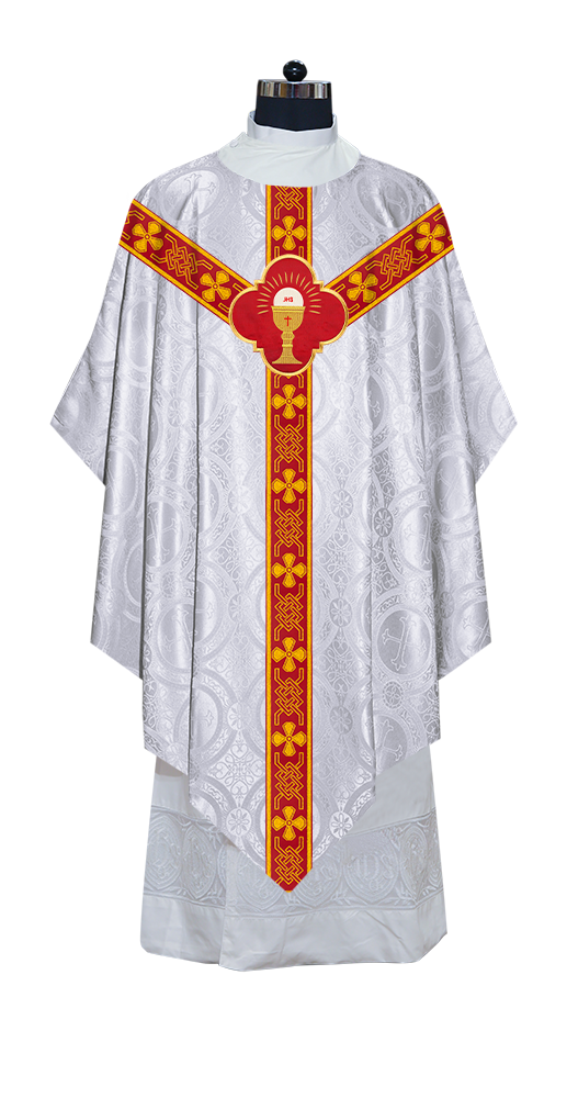 Pugin Chasuble with Braided Lace Orphrey