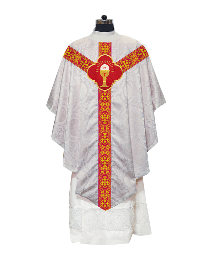 Pugin Style Chasuble Embellished with Different Braids