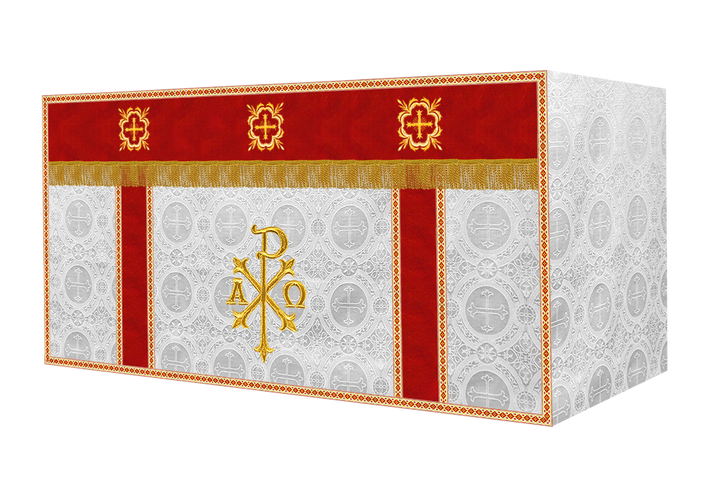 Altar Cloth with Spiritual Cross with Trims