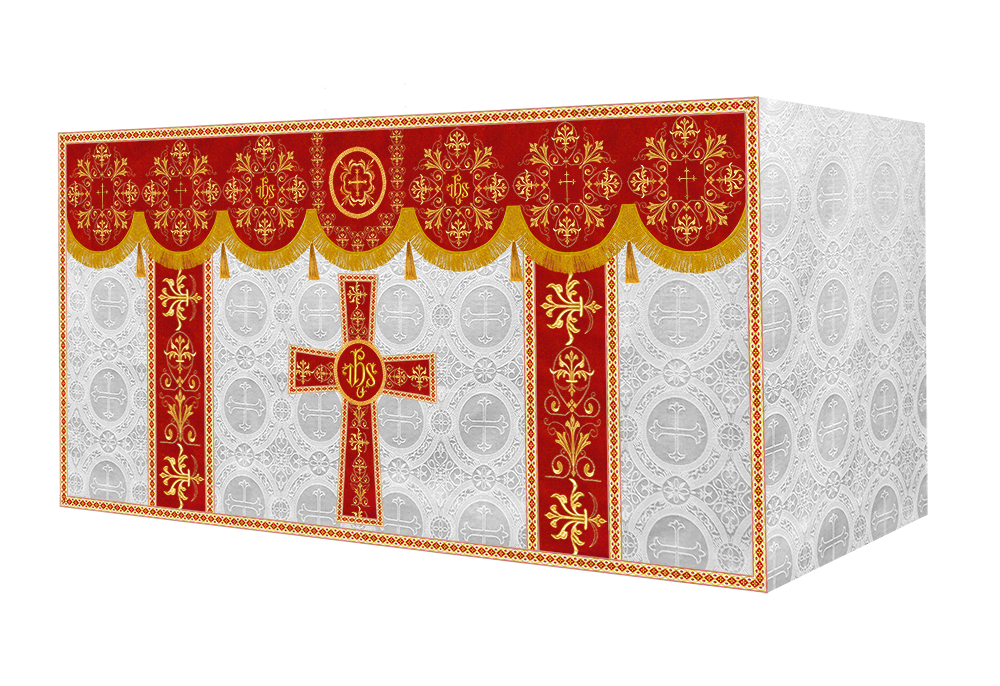 Altar Cloth with Spiritual Motif and Trims