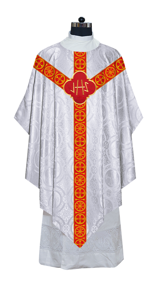 Divine Pugin Chasuble with Braided Lace Orphrey