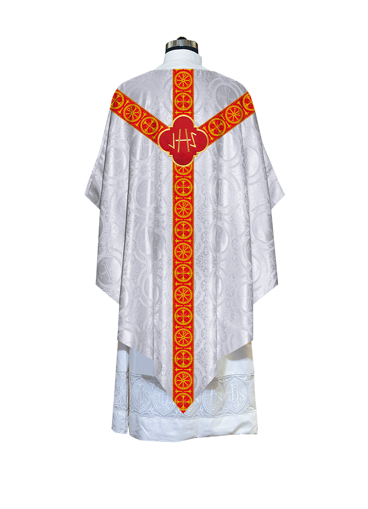 Divine Pugin Chasuble with Braided Lace Orphrey