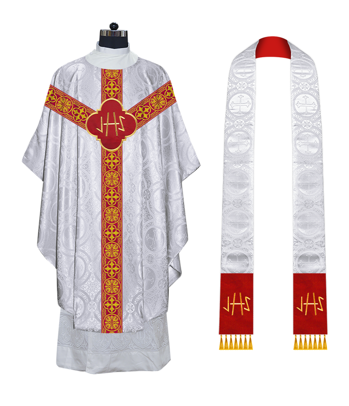 Gothic Chasuble with Ornate Braided Trims