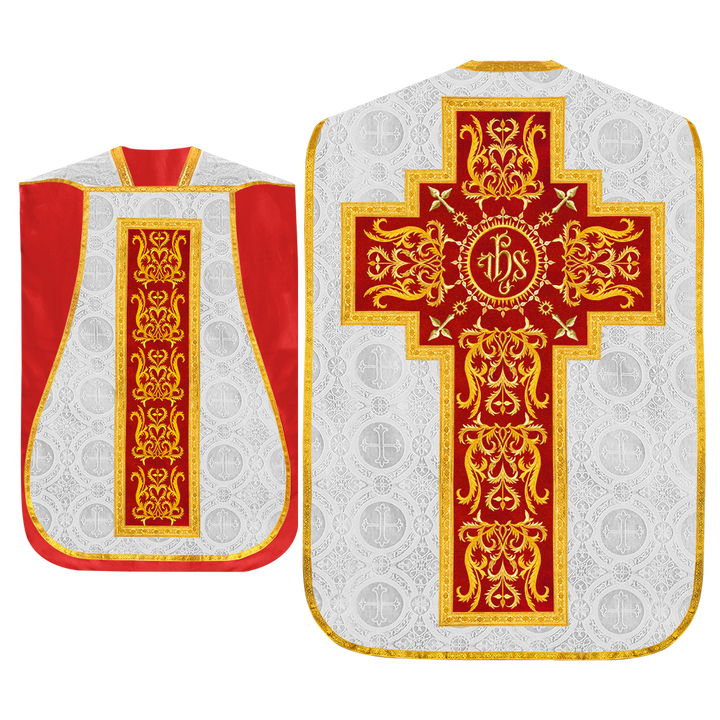 Set of Four Roman Chasuble with matching stole