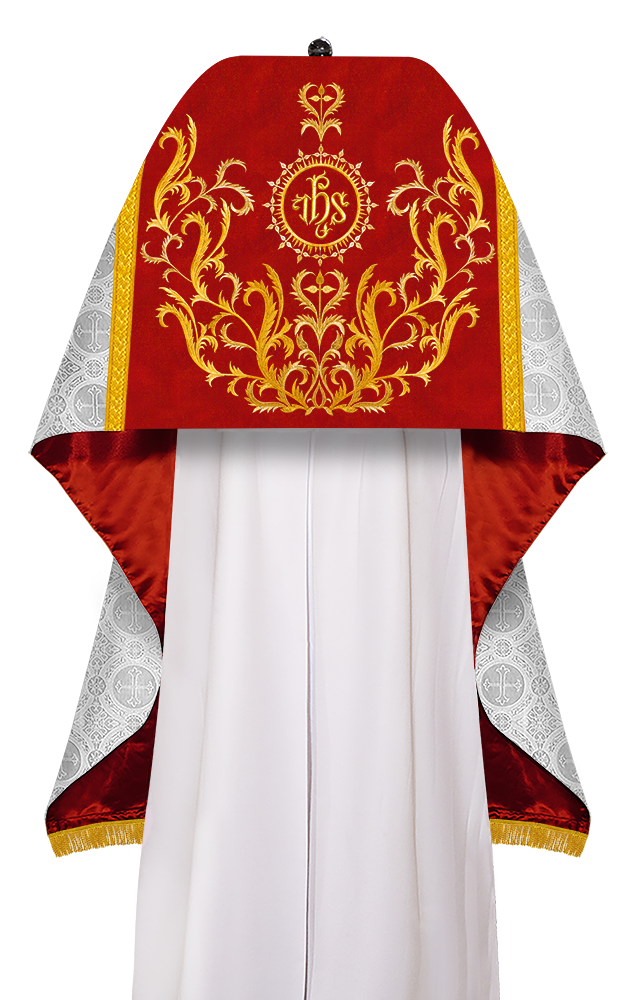 Liturgical motif embroidered Humeral Veil