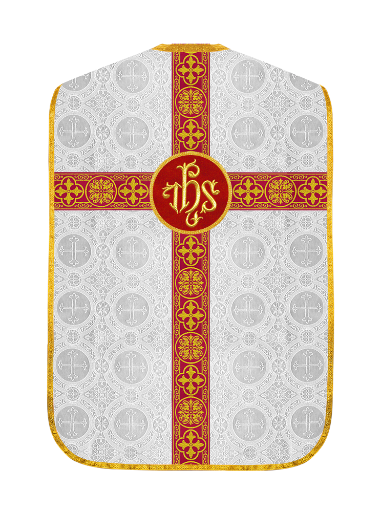 Fiddleback Vestment with Motif and woven Braided Trims