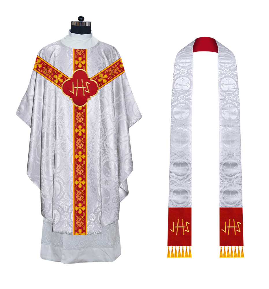 Gothic Chasuble with Motif and Trims