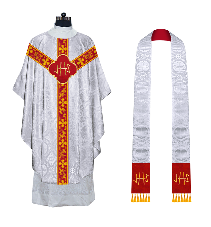 Gothic Chasuble with Motif and Trims