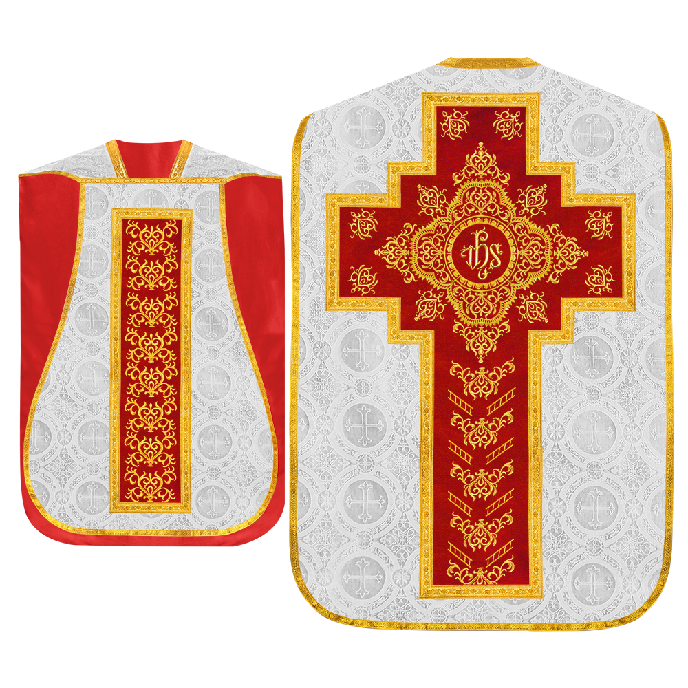 Set of four Roman Chasuble with stole