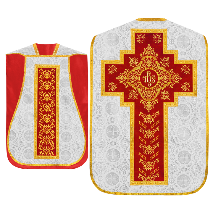 Set of four Roman Chasuble with stole