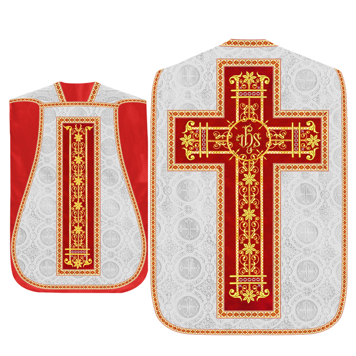 Set of Four Catholic Roman Chasuble with Spiritual Motif