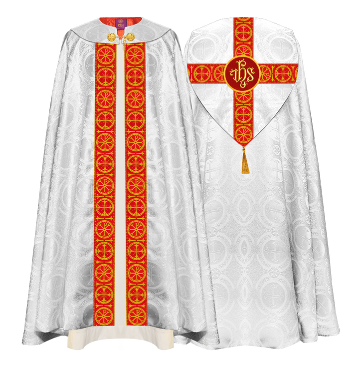 Gothic Cope Vestment with Cross Type Braided Motif