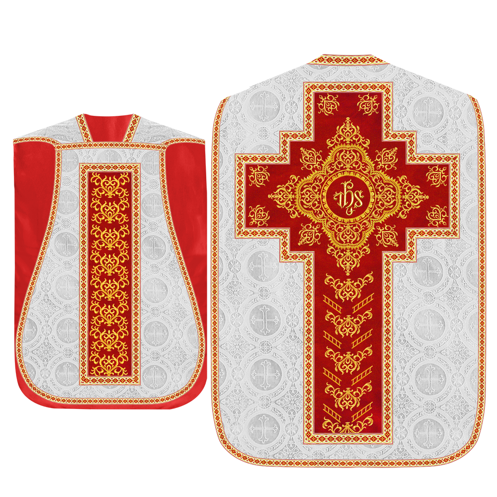 Set of Four Embroidered Roman Chasuble