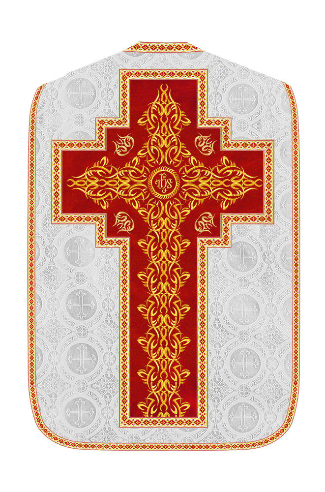 Roman Fiddleback Chasuble With Enhanced Embroidery  & trims