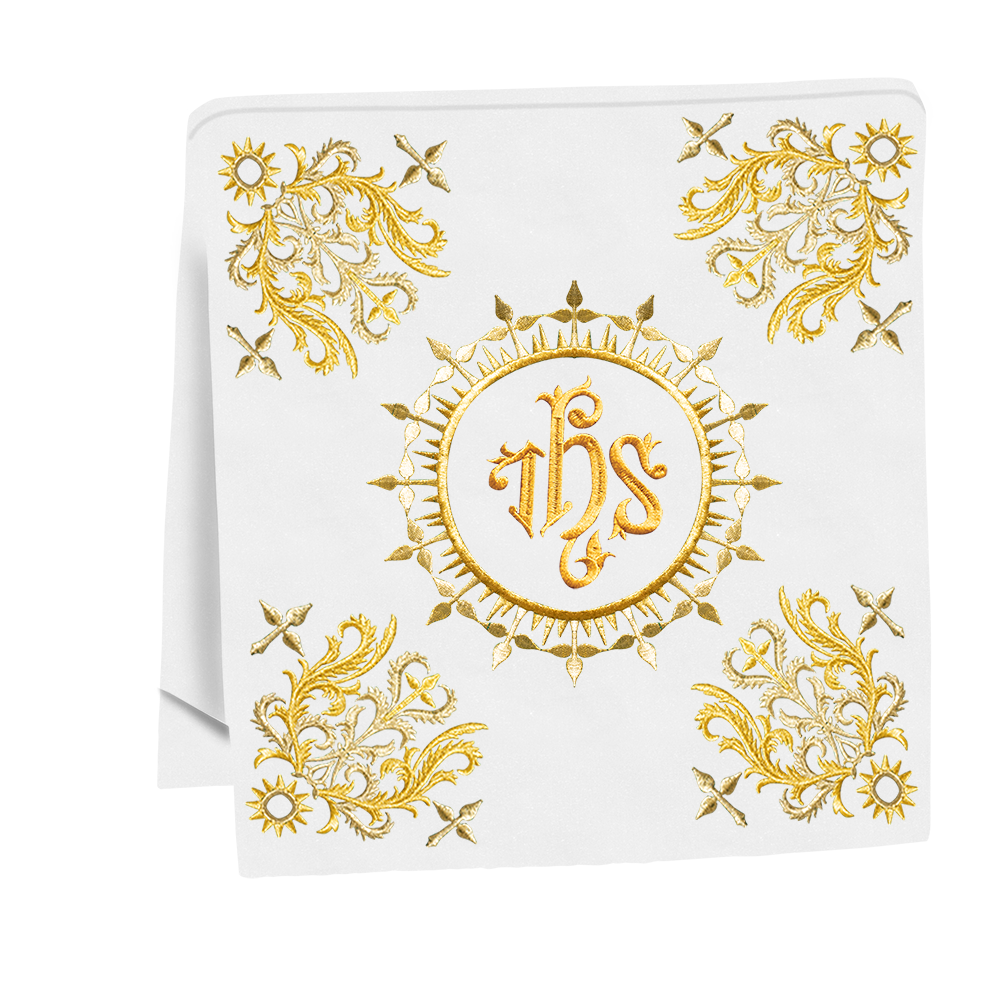 Embroidered Altar Frontal with Ornate Orphrey & Cross Design