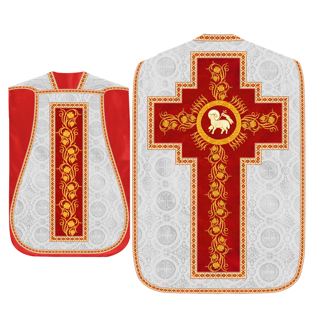 Set of Four Grapes Embroidery Roman Chasuble Vestments