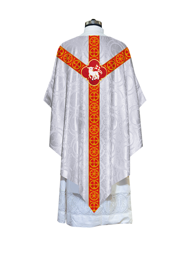 Divine Pugin Chasuble with Braided Lace Orphrey