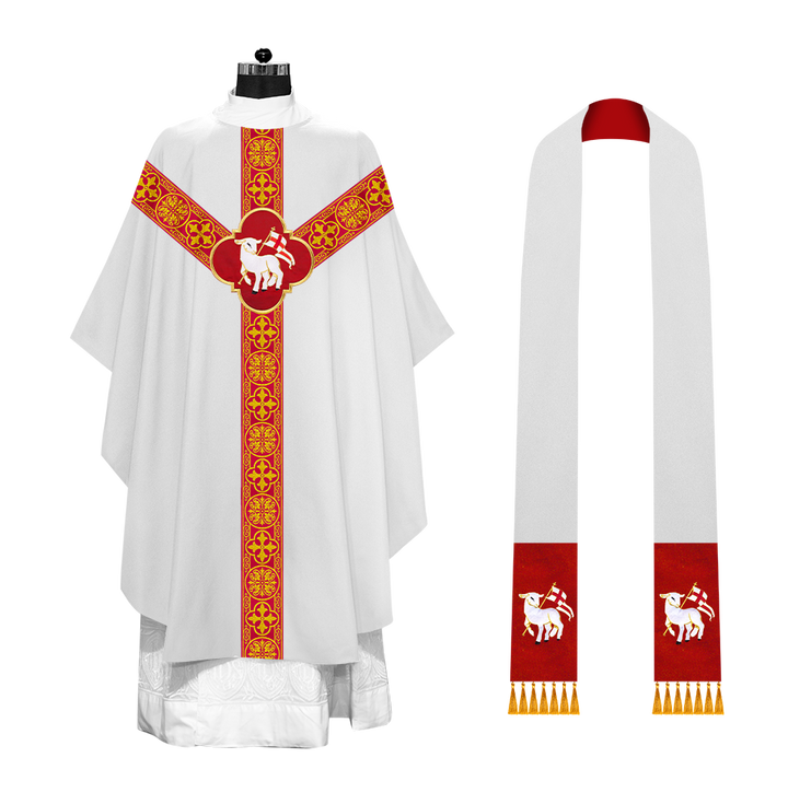 Gothic Chasuble with Ornate Braided Trims