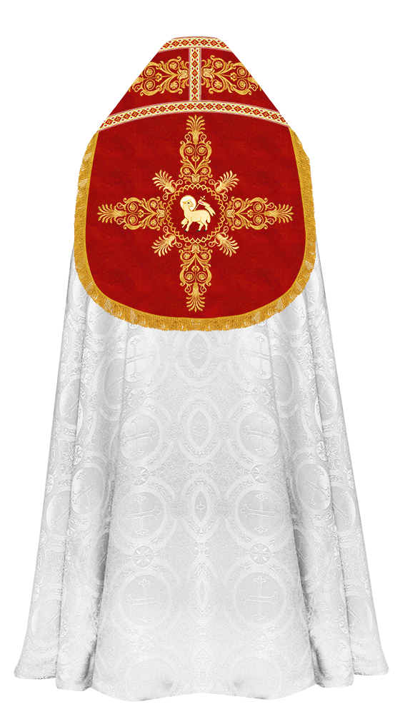 Embroidered Roman Cope with Adorned Spiritual Motif