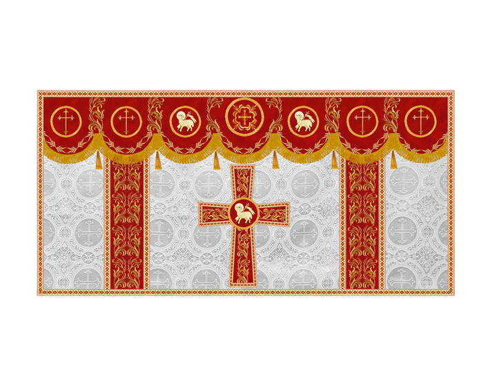 Altar Cloth with Liturgical Motif and Trims